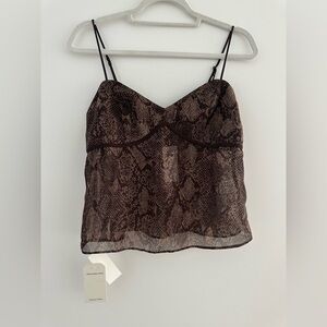 Abercrombie NWT Sheer Babydoll Cami